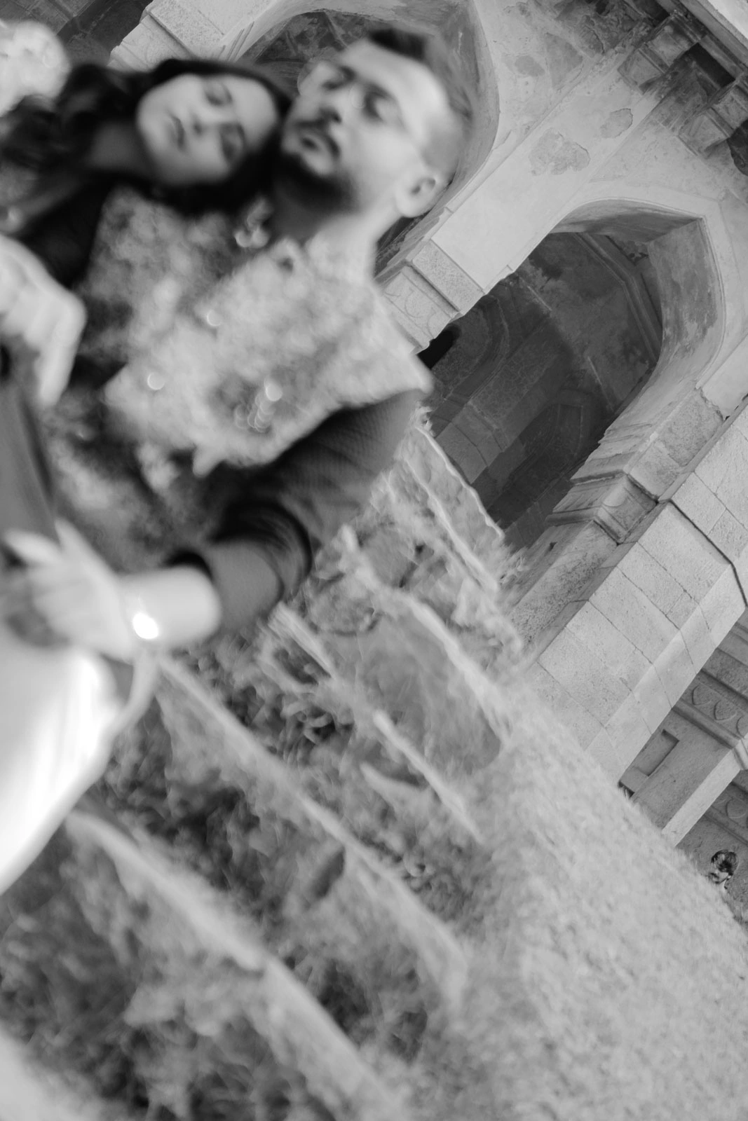 Fine Art Black and White Couple Portrait