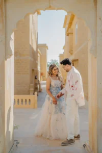 Golden Hour Bride Portrait at Jaisalmer Wedding