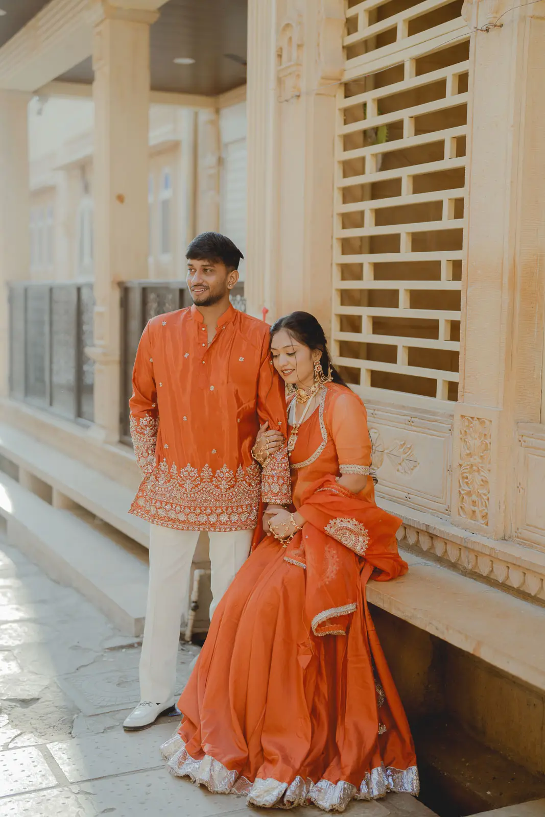 Graceful Red Dress Portrait from a Jaisalmer Shoot