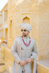 Groom Portrait in Traditional Wedding Attire