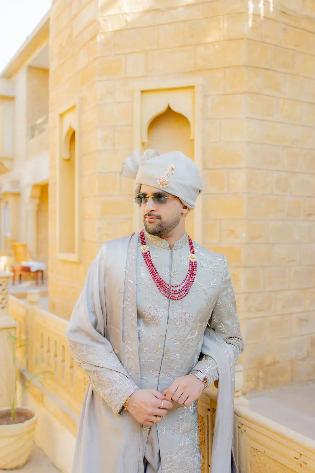 Groom Portrait in Traditional Wedding Attire
