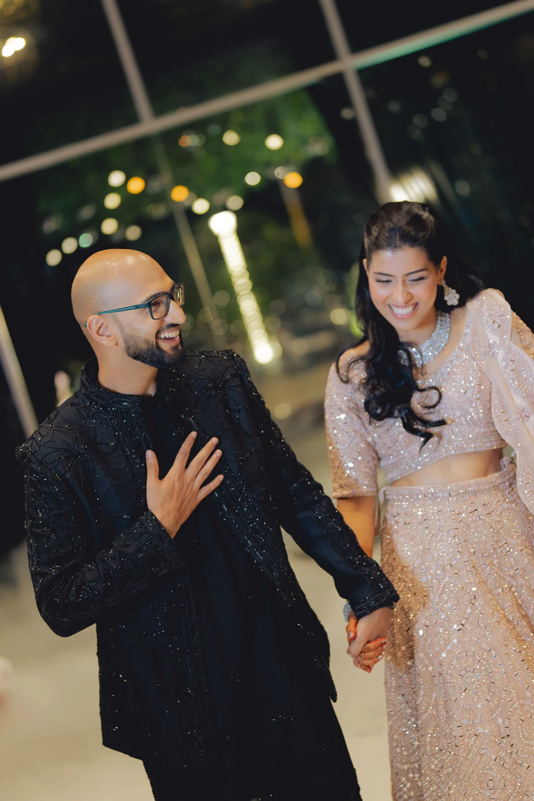 Groom and Bride Enjoying Their Wedding Night