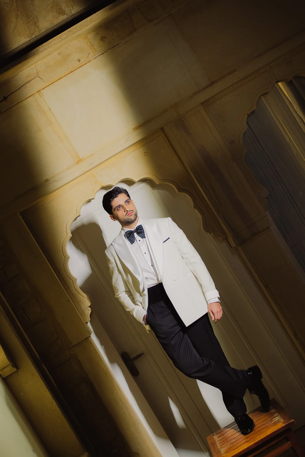 Groom stunning Moment Indoors