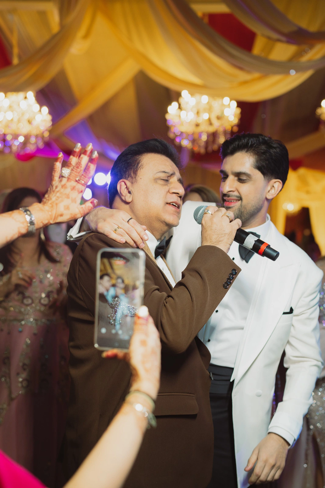 Guests Celebrating During a Traditional Wedding Event