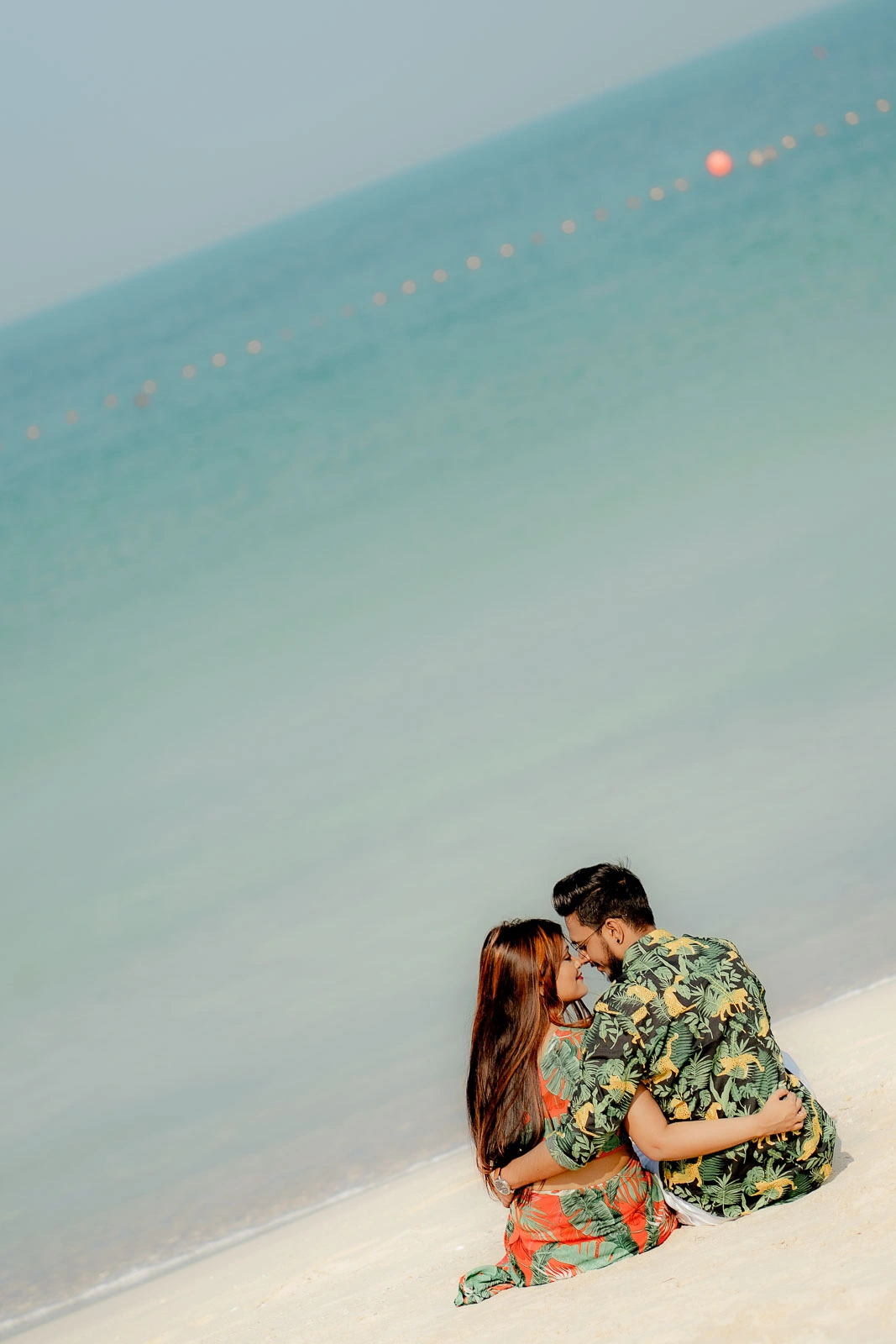 Intimate Beachside Couple Moment in Dubai