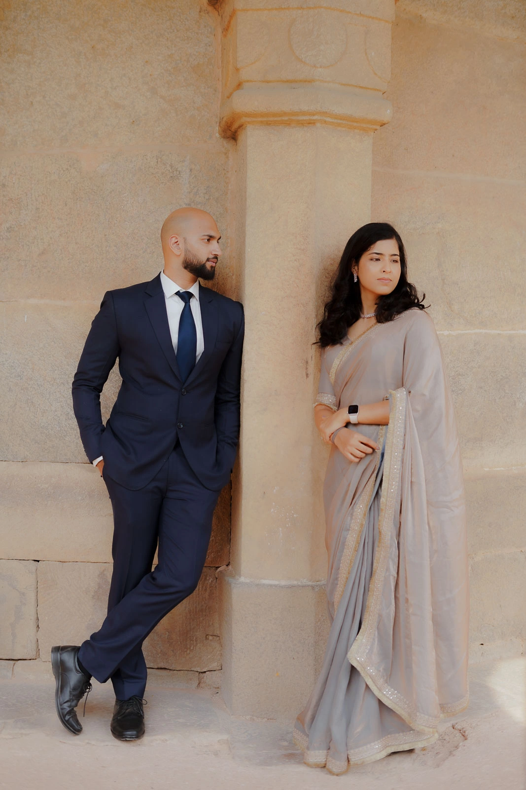 Intimate Couple Portrait in a Delhi Heritage Passage