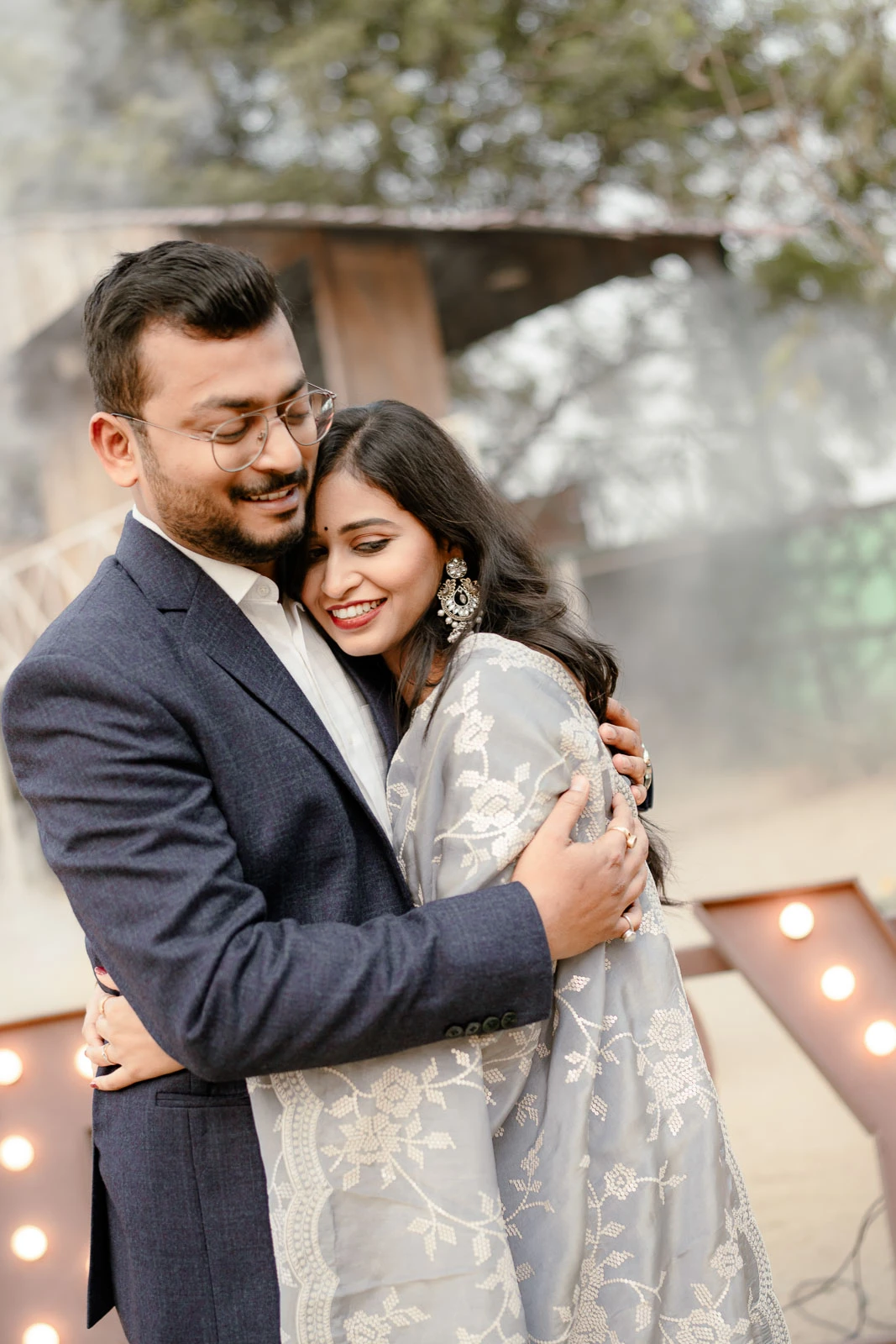 Intimate Pre-Wedding Couple Portrait in Delhi