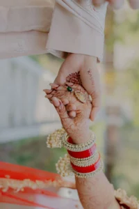 Intimate Wedding Couple Detail in Traditional Attire