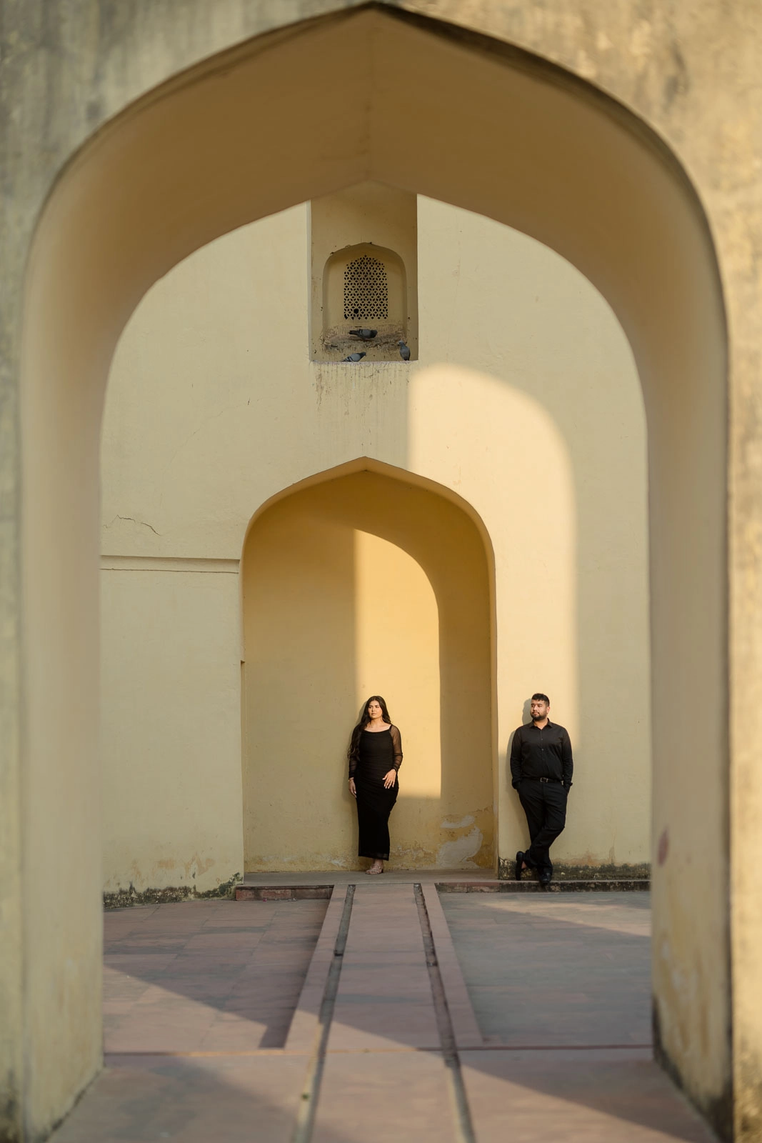 Jaipur Heritage Interior Prewedding Couple Portrait