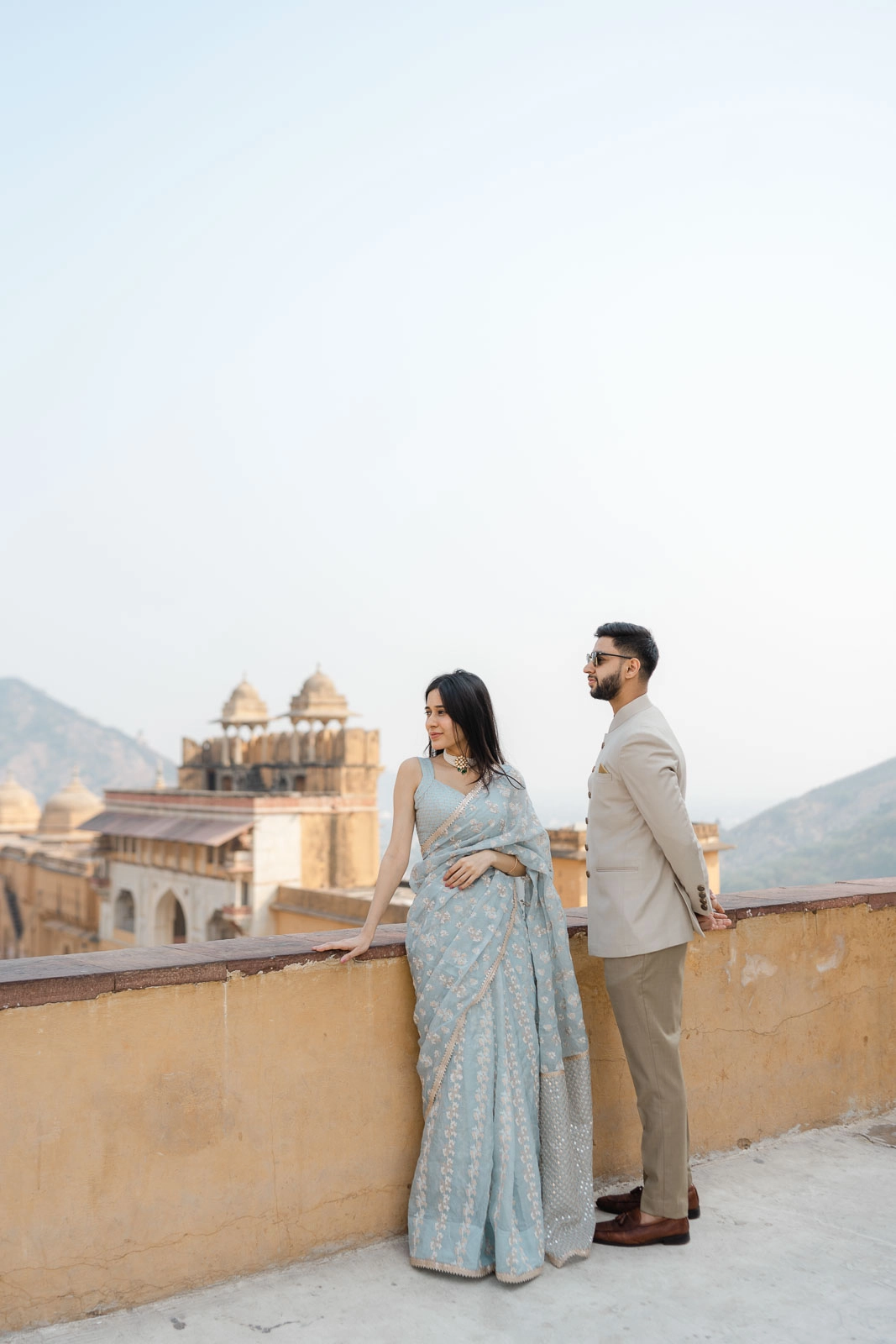 Jaipur Heritage Pre-wedding Photography with Royal Architecture