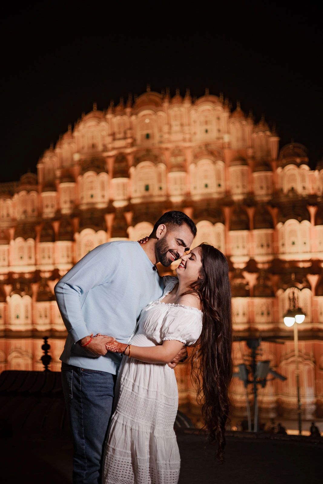 Jaipur Night Palace Prewedding Couple Photography
