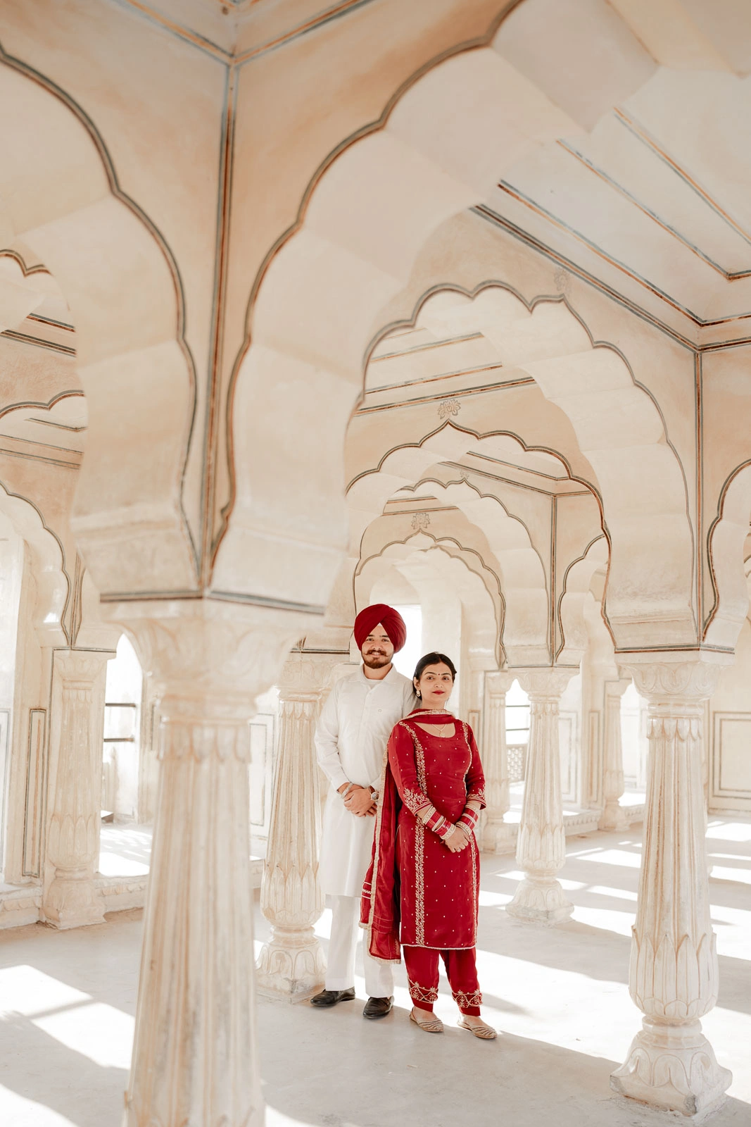 Jaipur Palace Archway Prewedding Photography