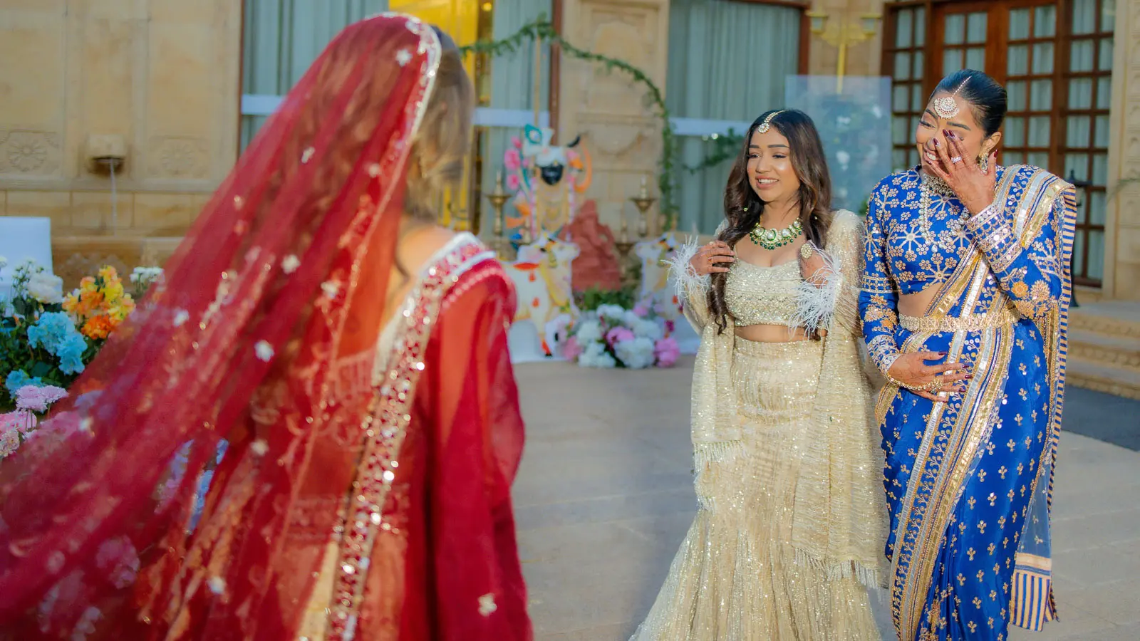 Jaisalmer Wedding Bride in Traditional Red Lehenga