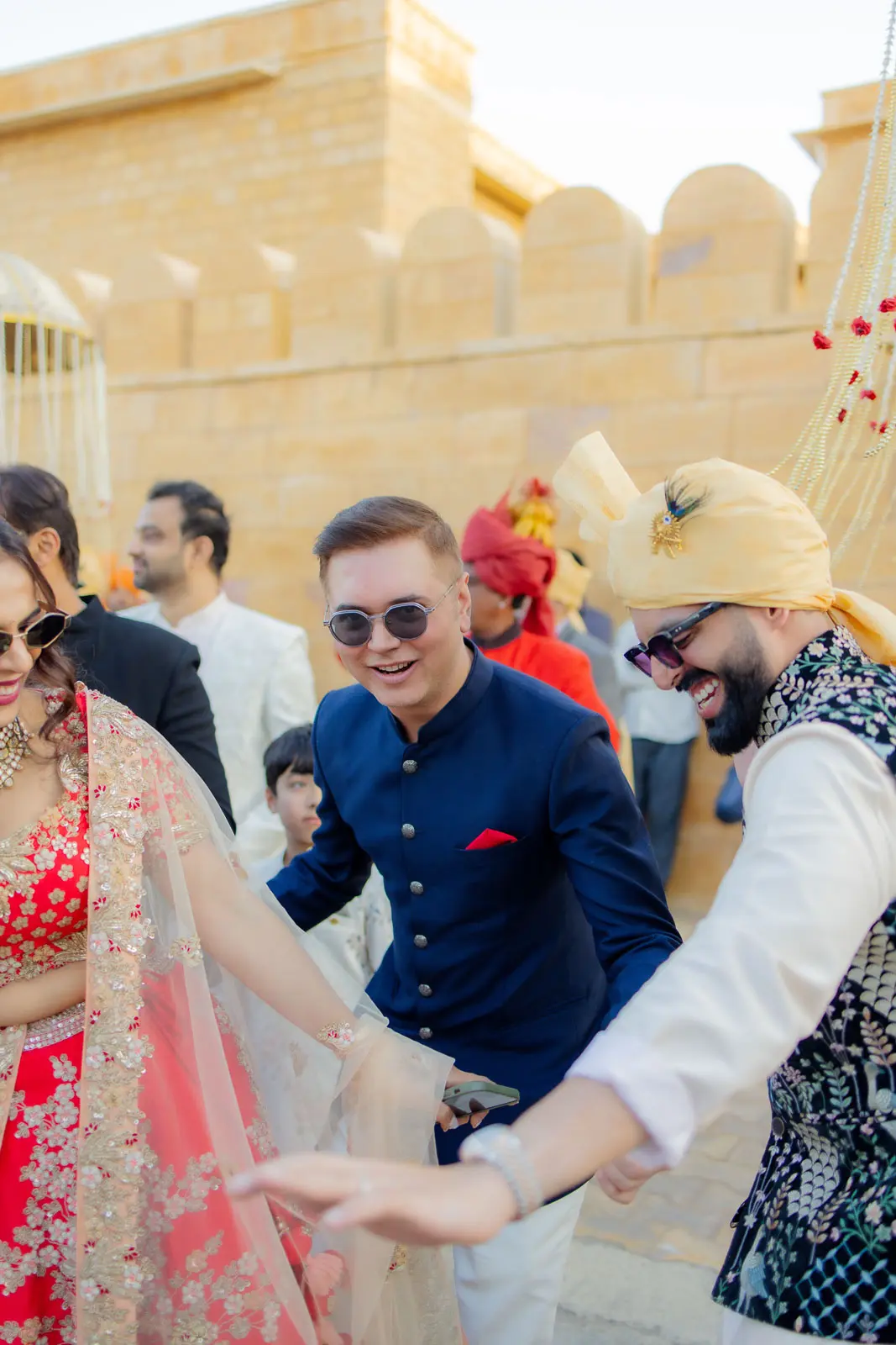 Love & Laughter Across the Wedding Crowd