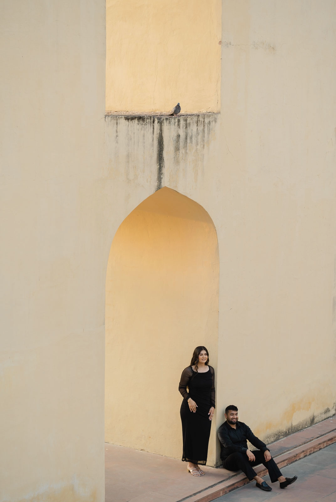 Minimalist Jaipur Palace Prewedding Photography