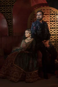 Moody Bride and Groom Portrait Goa
