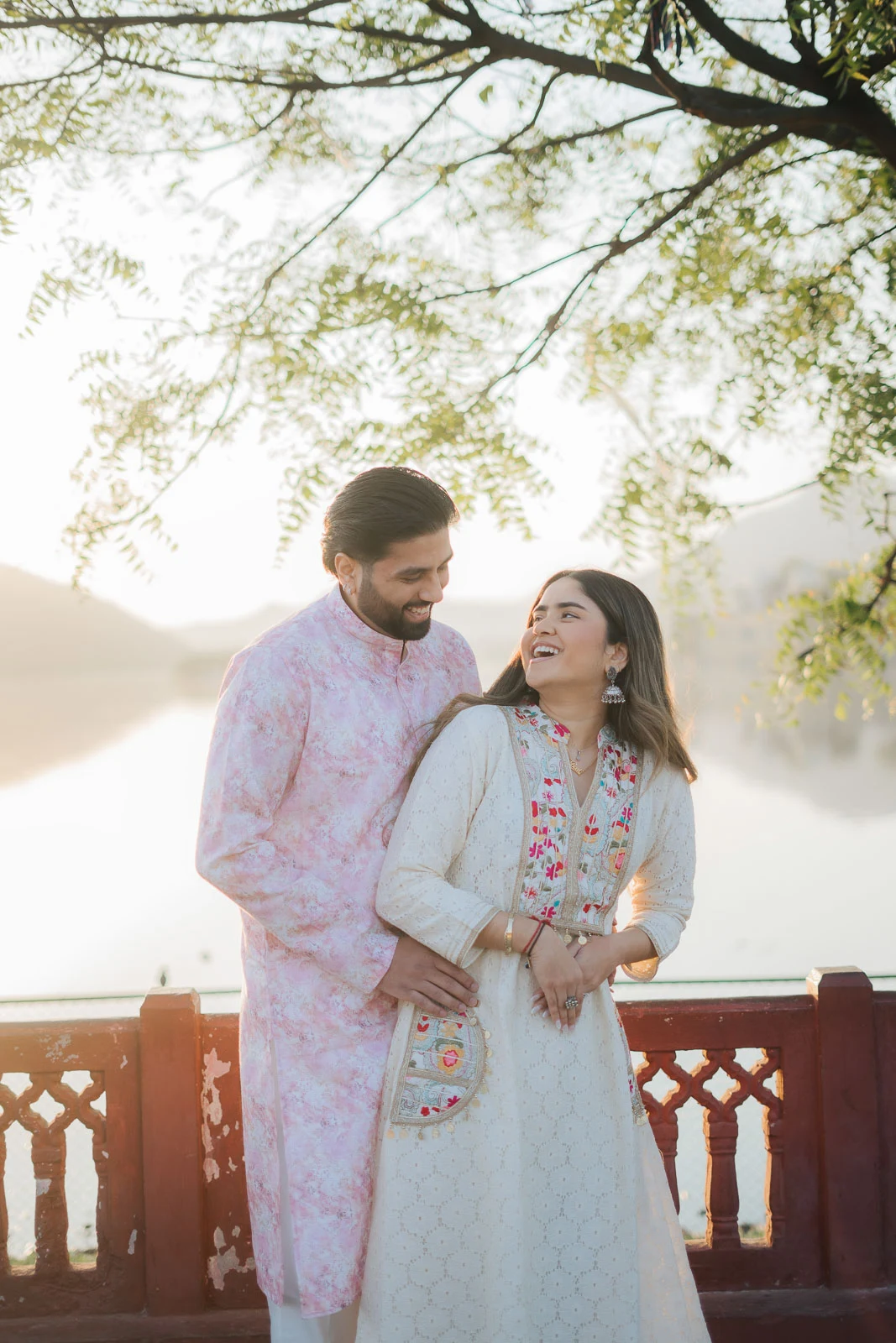 Natural Couple Prewedding Shoot in Jaipur Heritage Setting
