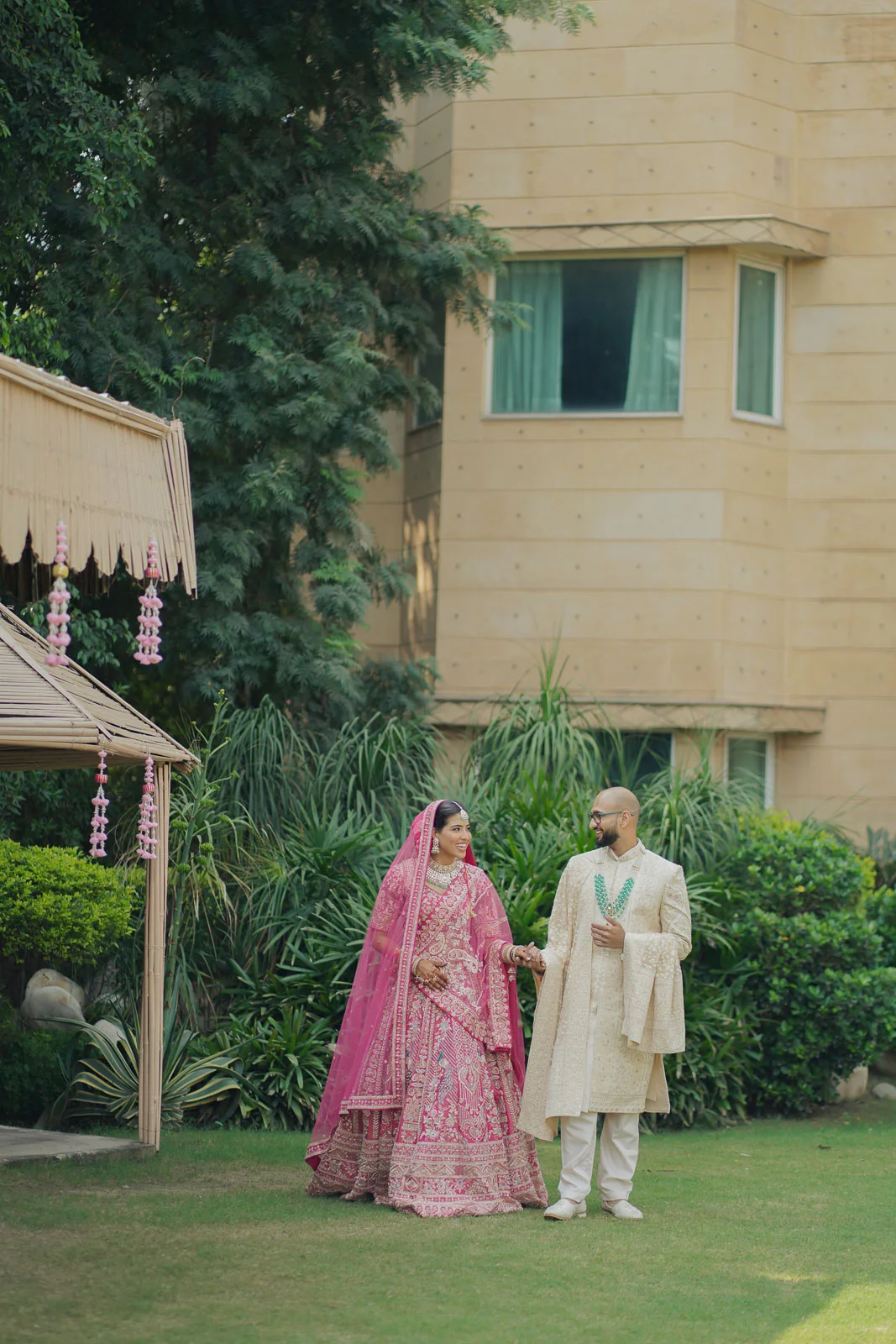 Outdoor Bride and Groom Portrait