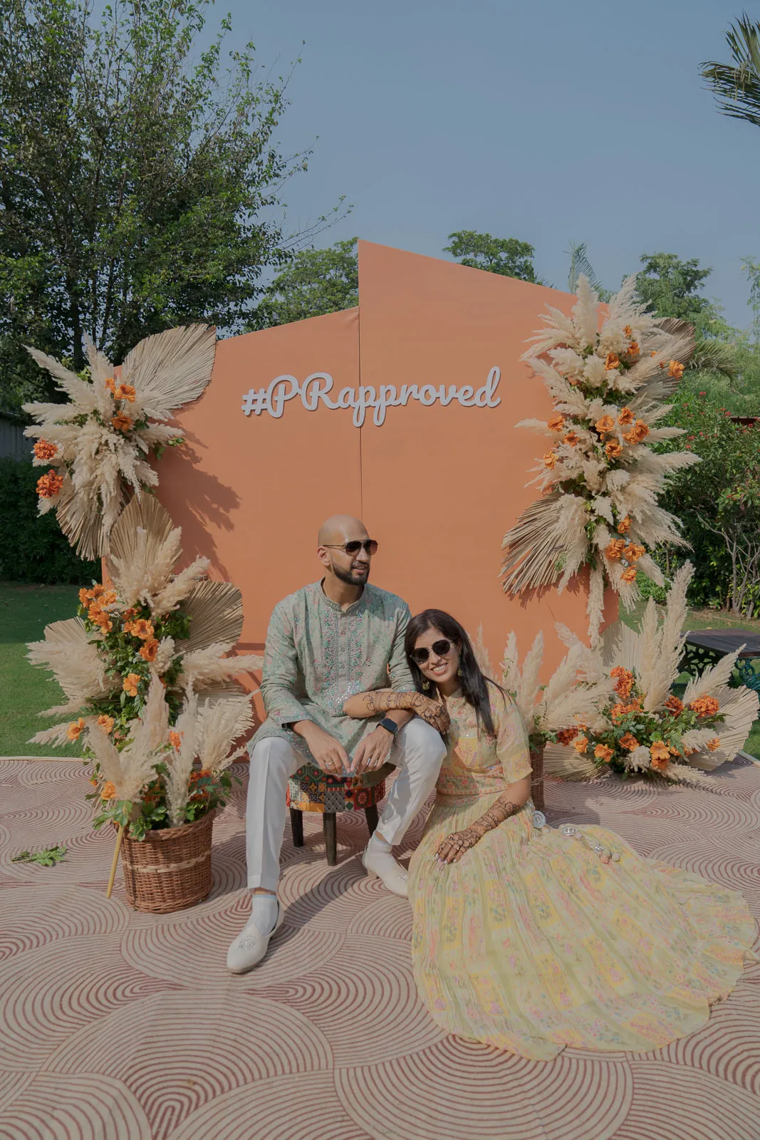 Outdoor Bride and Groom Portrait in Rewari