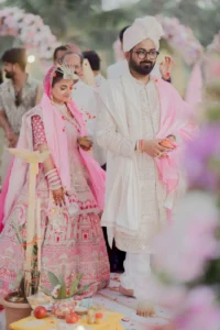 Pink Bridal Portrait at Goa Wedding