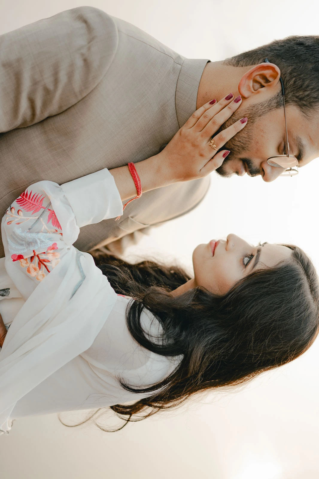 Playful Couple Moment During a Delhi Pre-Wedding