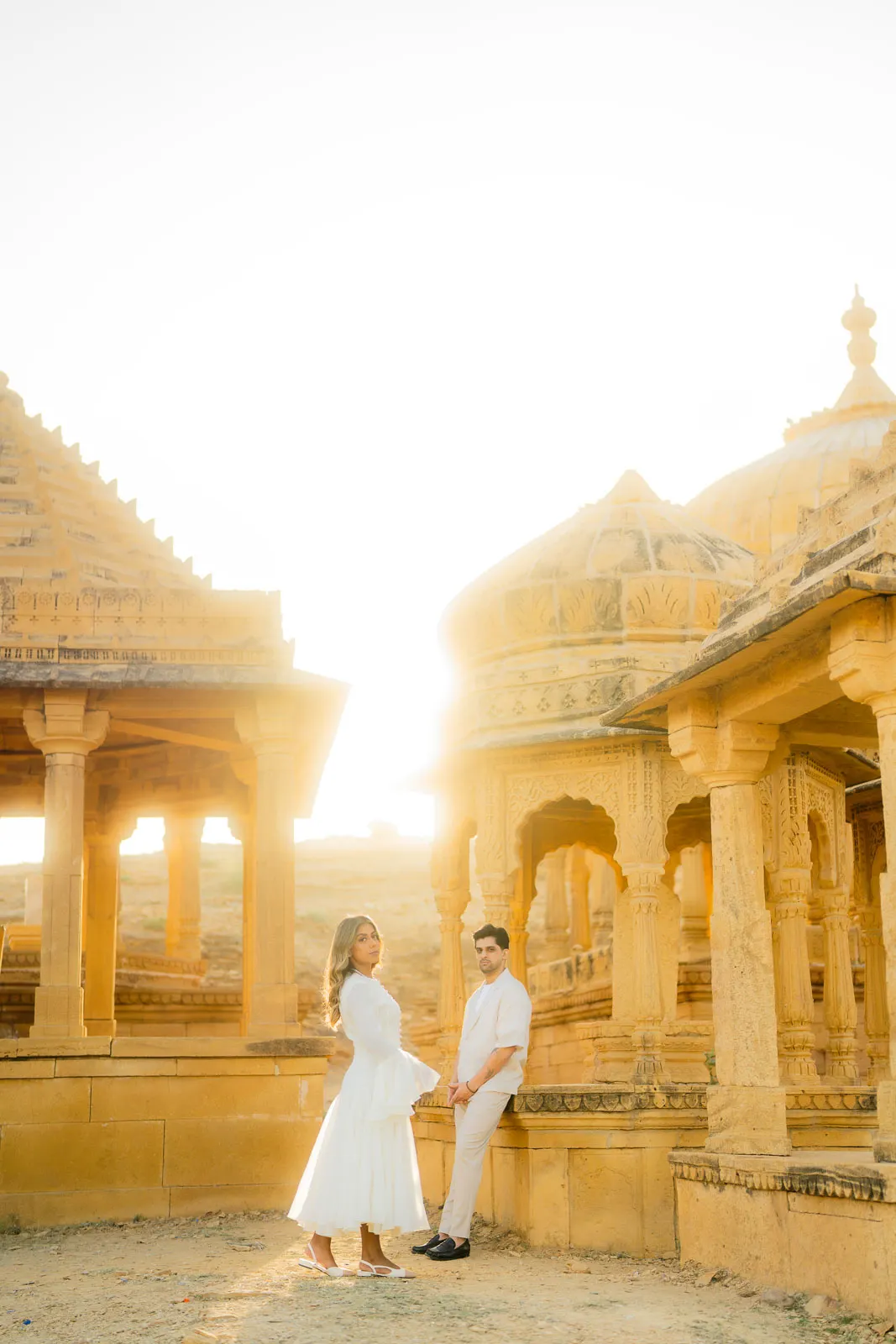 Romantic Architecture-Inspired Pre-Wedding Portrait