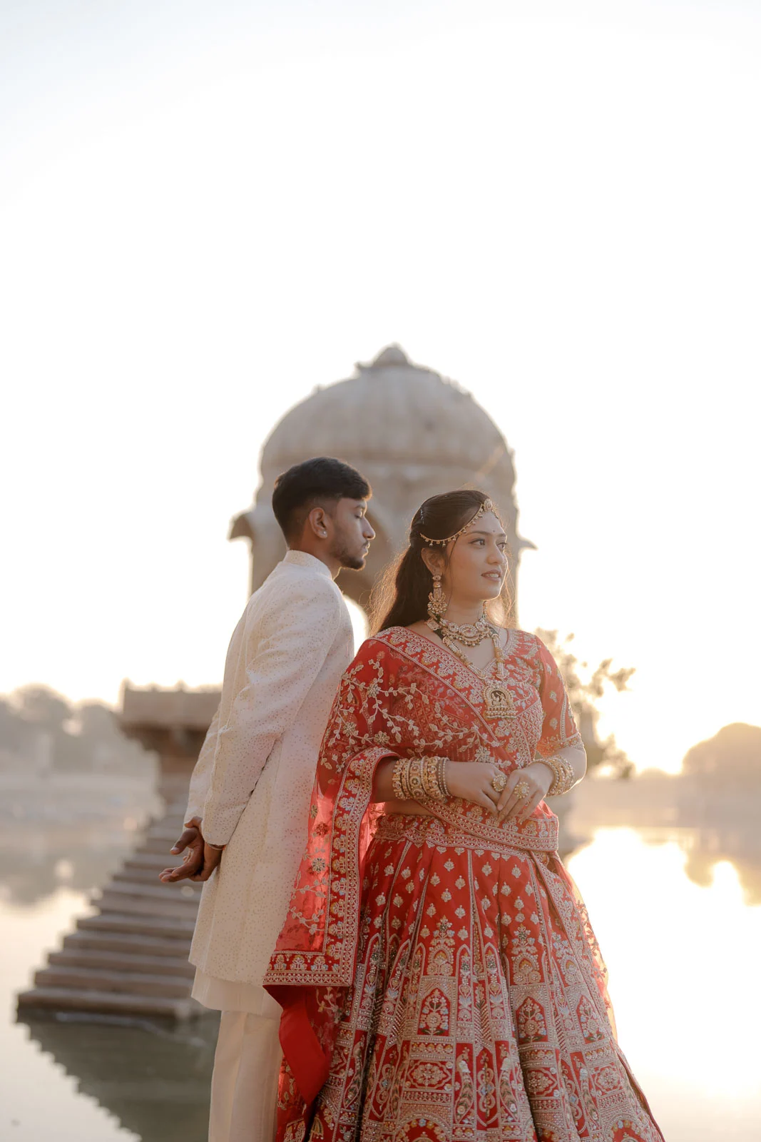 Romantic Bridal Portrait Amid Jaisalmer Heritage