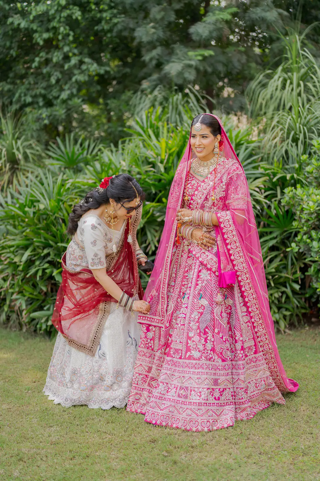 Romantic Bride Portrait in Greenery