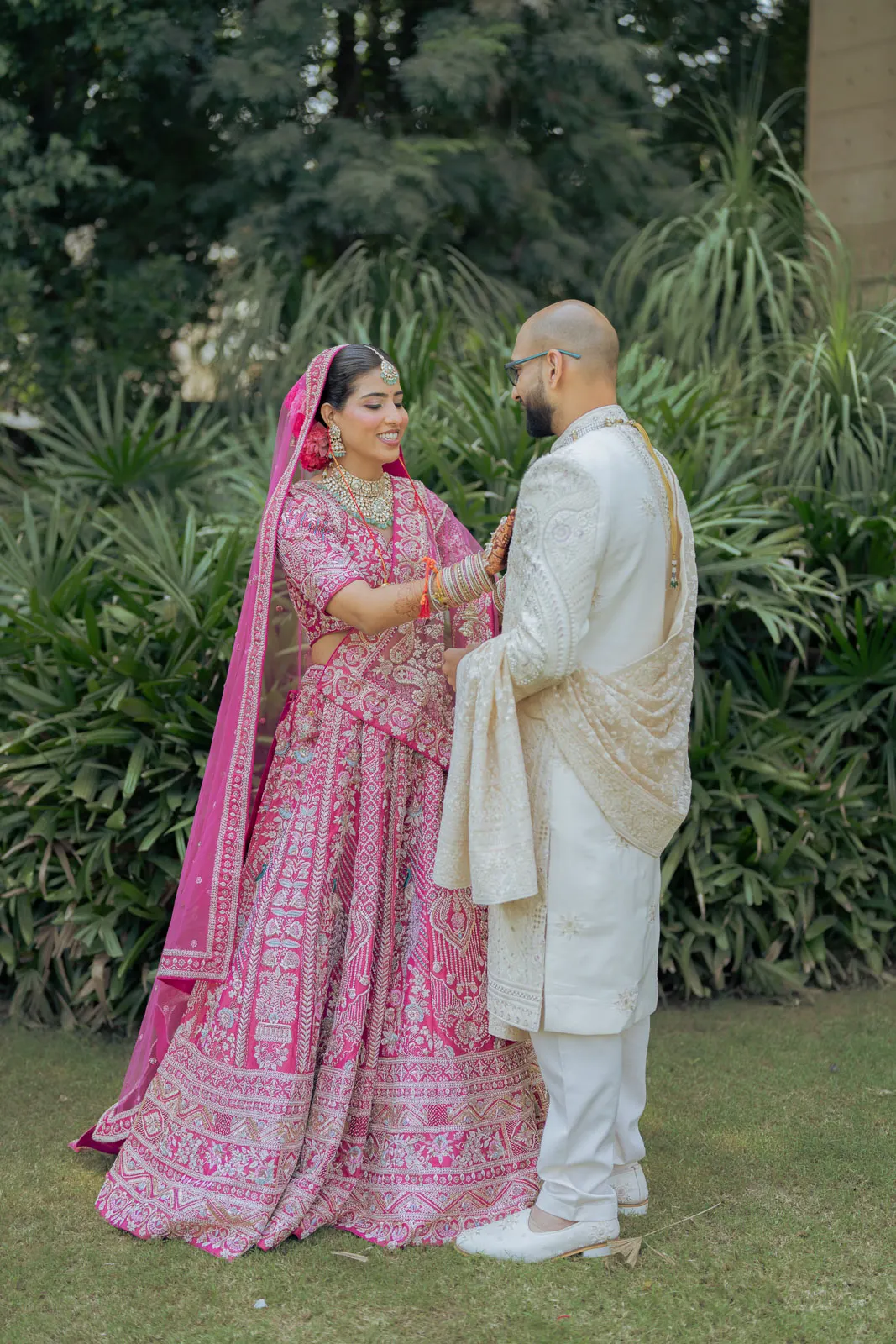 Romantic Bride and Groom Moment
