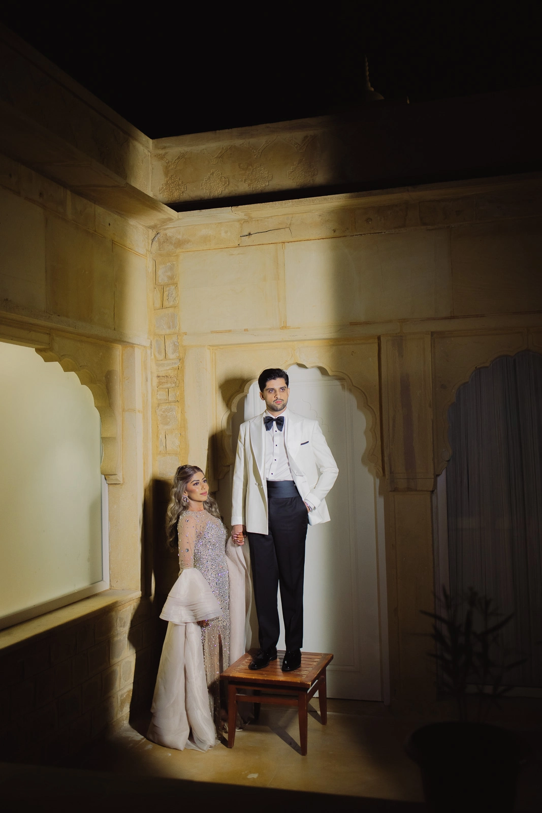 Romantic Couple Portrait Near a Sunlit Window