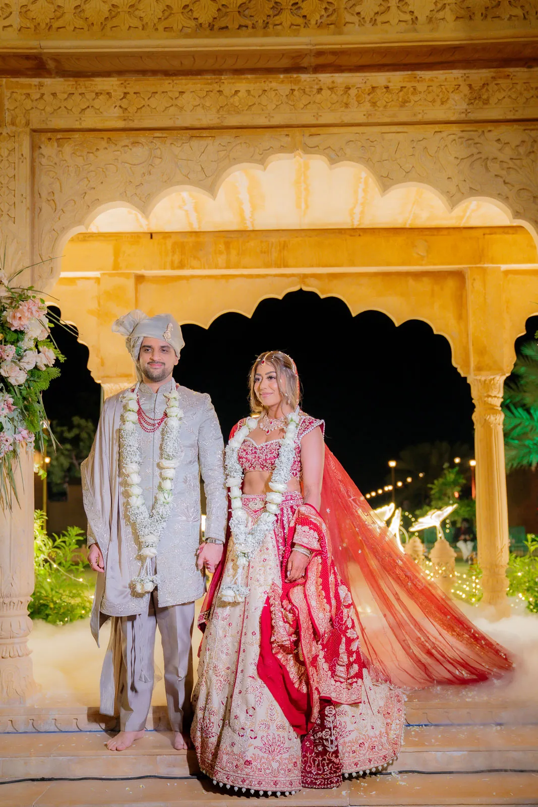 Romantic Couple Portrait at Jaisalmer Wedding