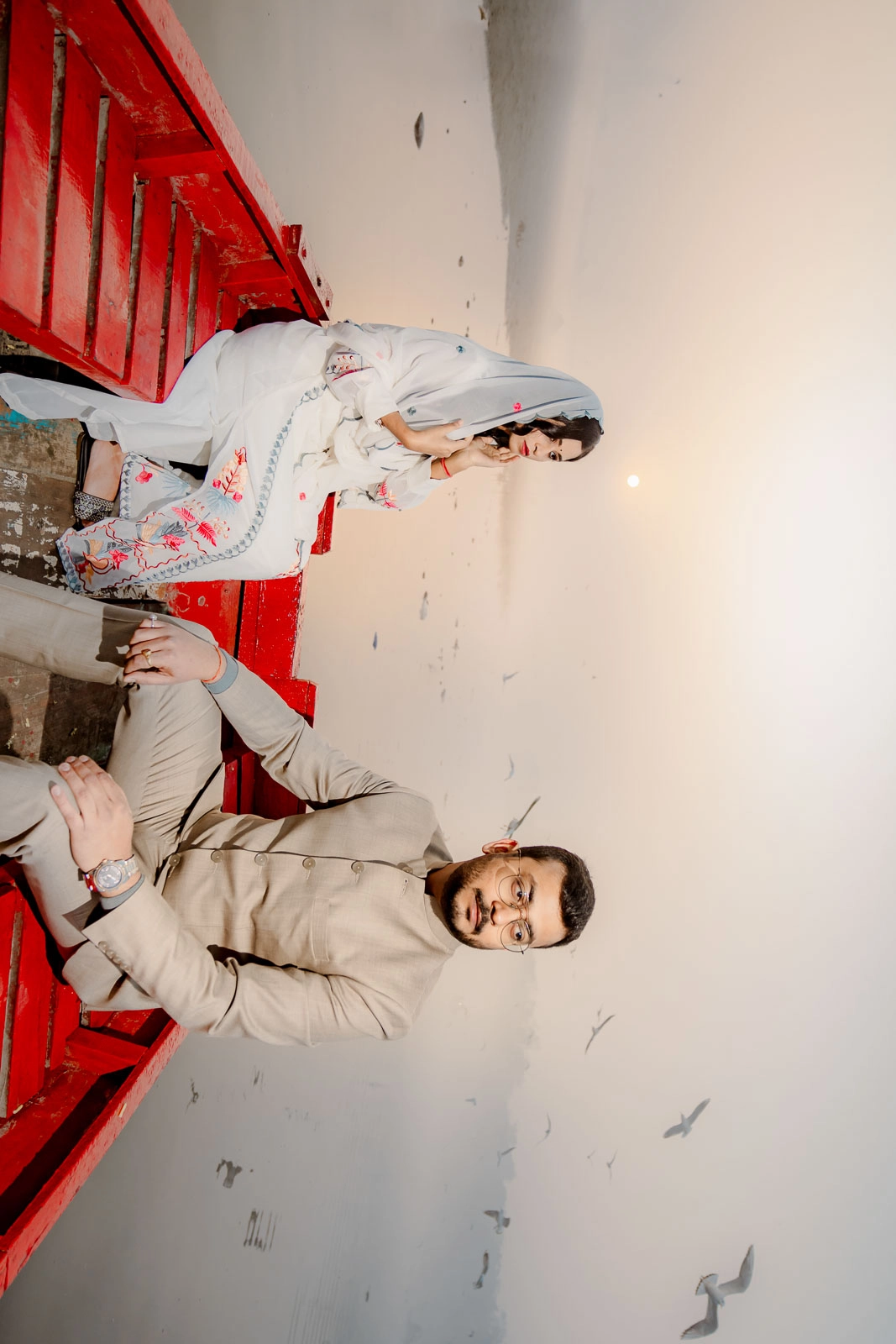 Romantic Couple Portrait at a Delhi Heritage Monument