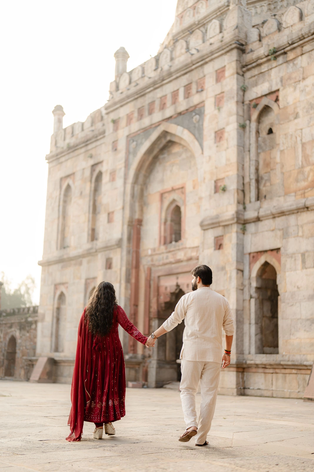 Romantic Couple Portrait at a Historic Delhi Venue