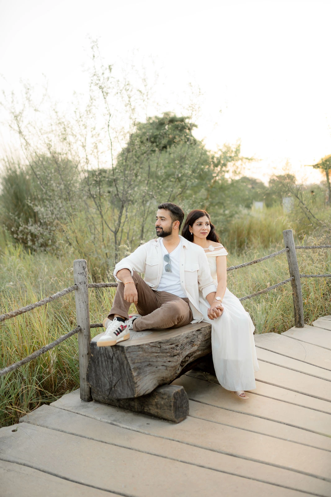 Romantic Couple Portrait in Jaipur Garden