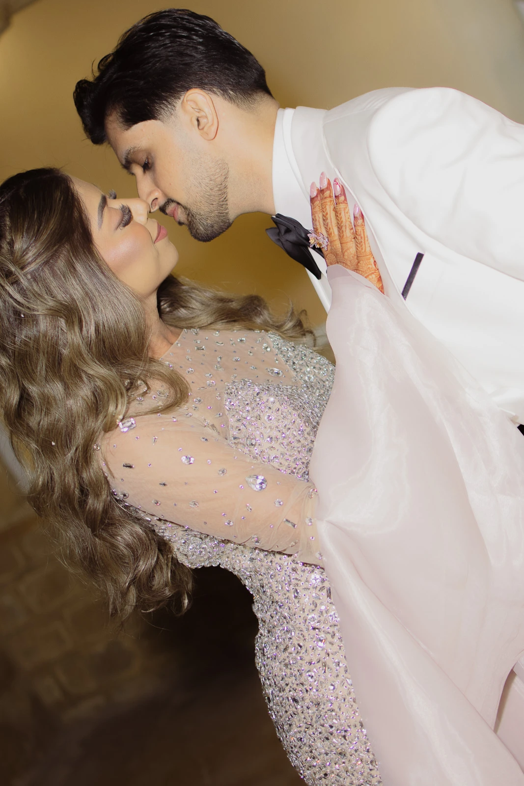 Romantic Couple Portrait in Traditional Dress