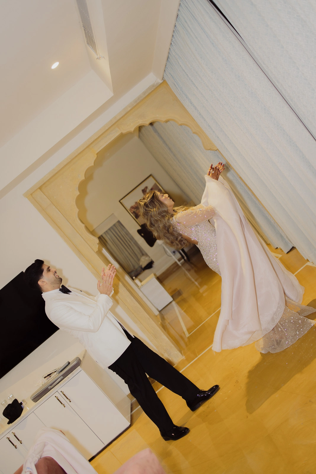 Romantic Couple Portrait in a Traditional Interior