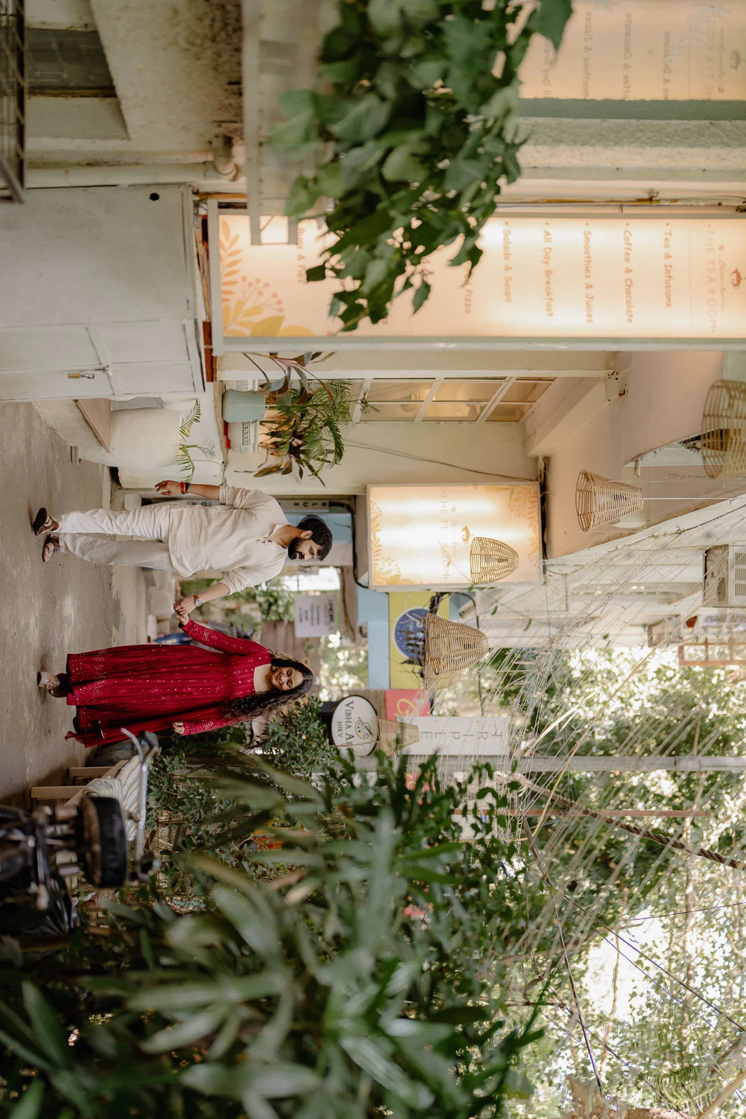 Romantic Couple Surrounded by Delhi Garden Greens