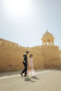 Romantic Desert Couple Portrait in Jaisalmer