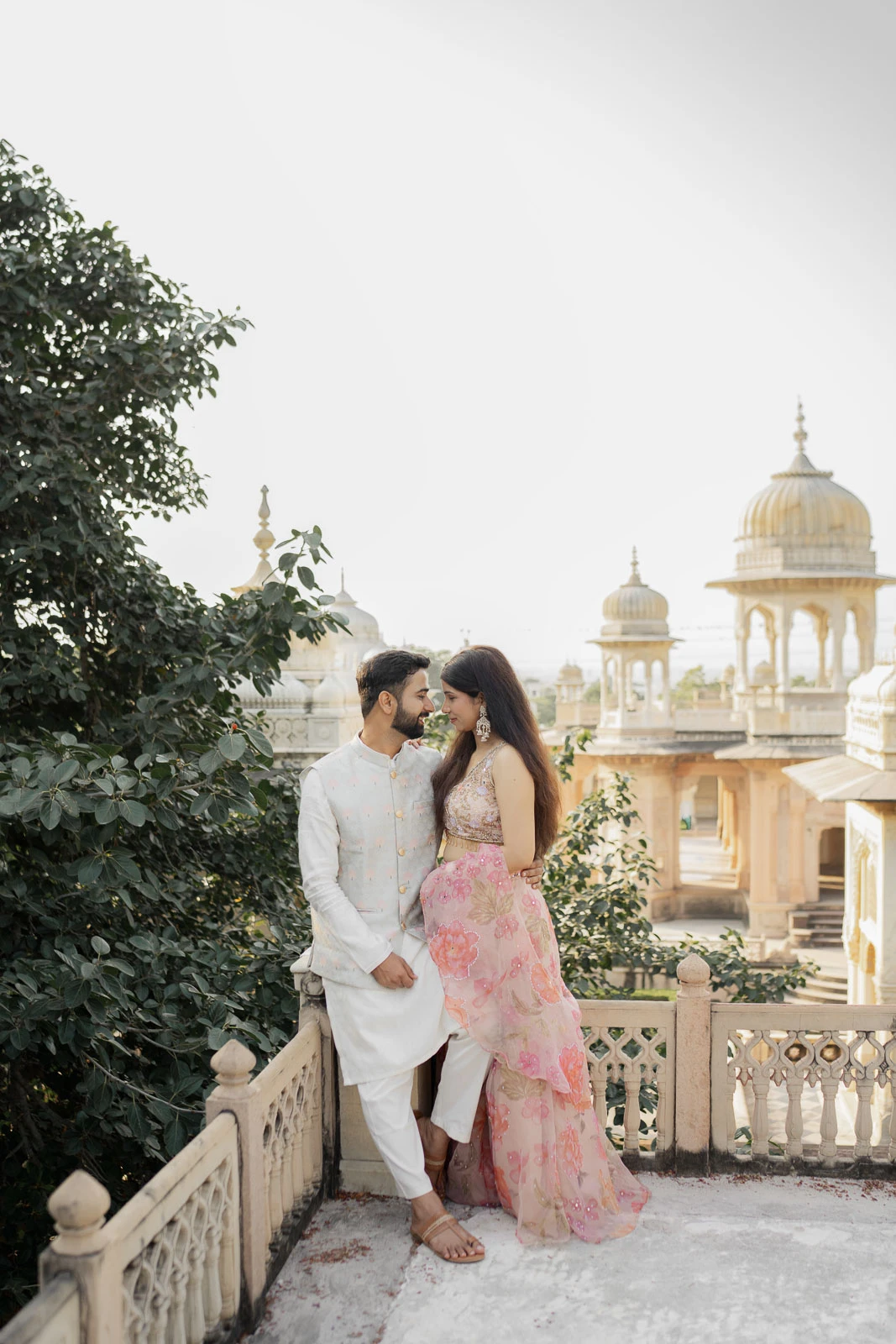 Romantic Garden Prewedding Shoot in Jaipur