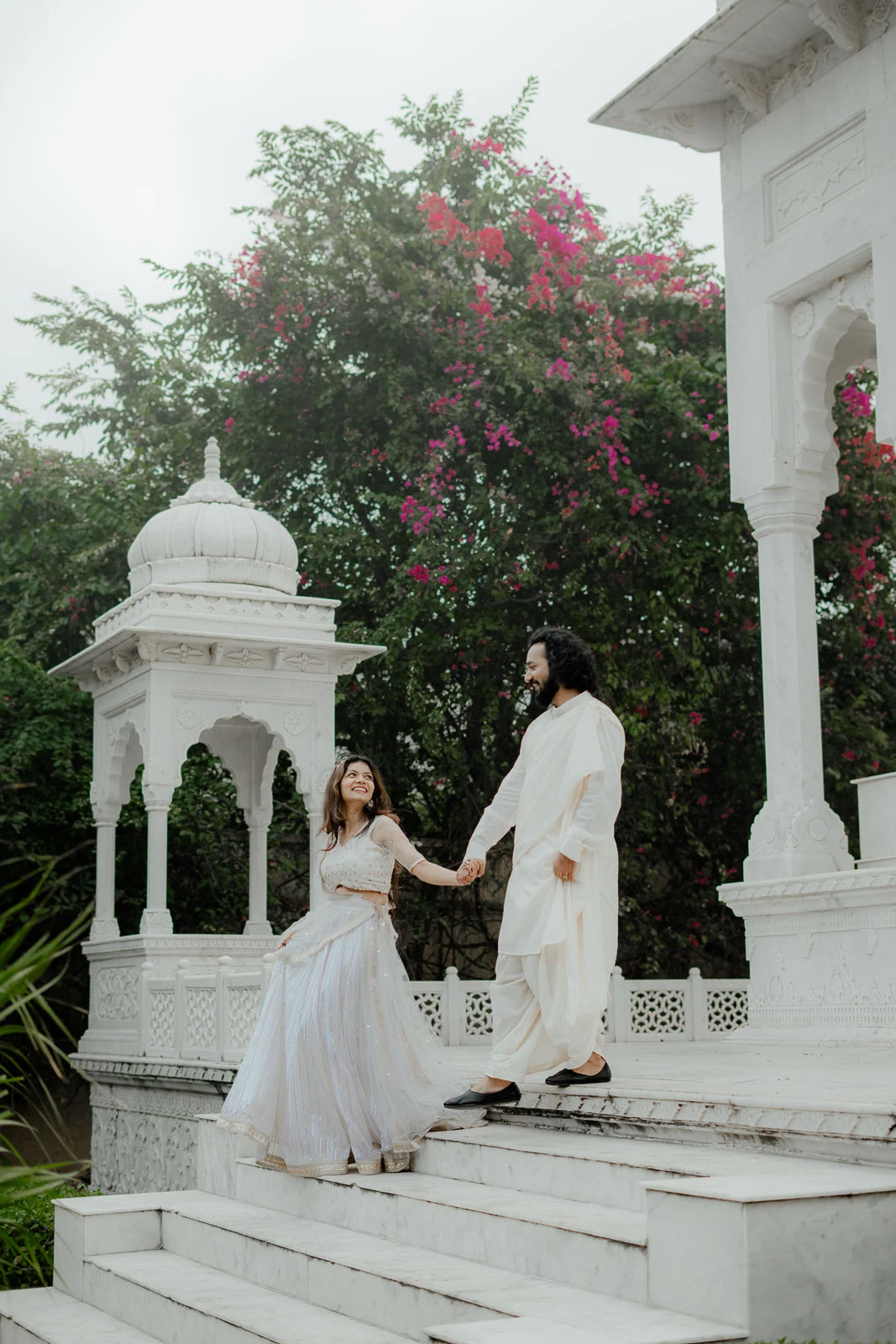 Romantic Jaipur Heritage Prewedding Couple Portrait