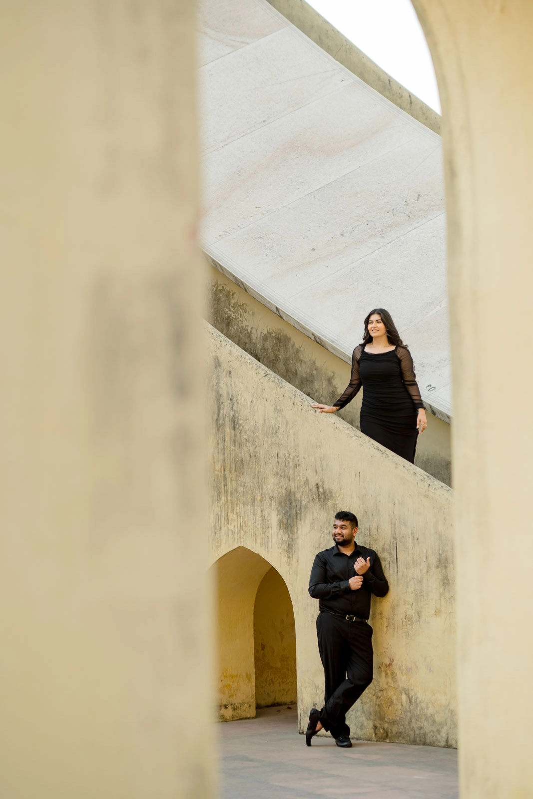 Romantic Jaipur Palace Prewedding Couple Portrait