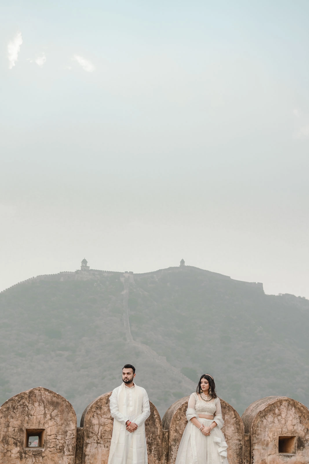 Romantic Jaipur Prewedding Photography with Heritage View