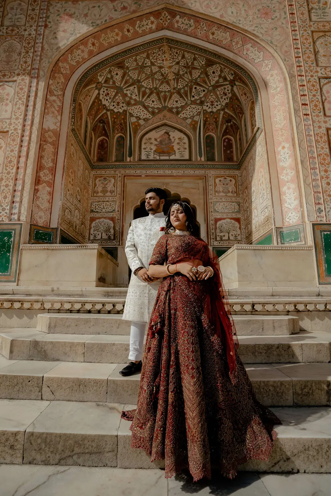 Romantic Jaipur Prewedding Shoot in Royal Heritage Archway
