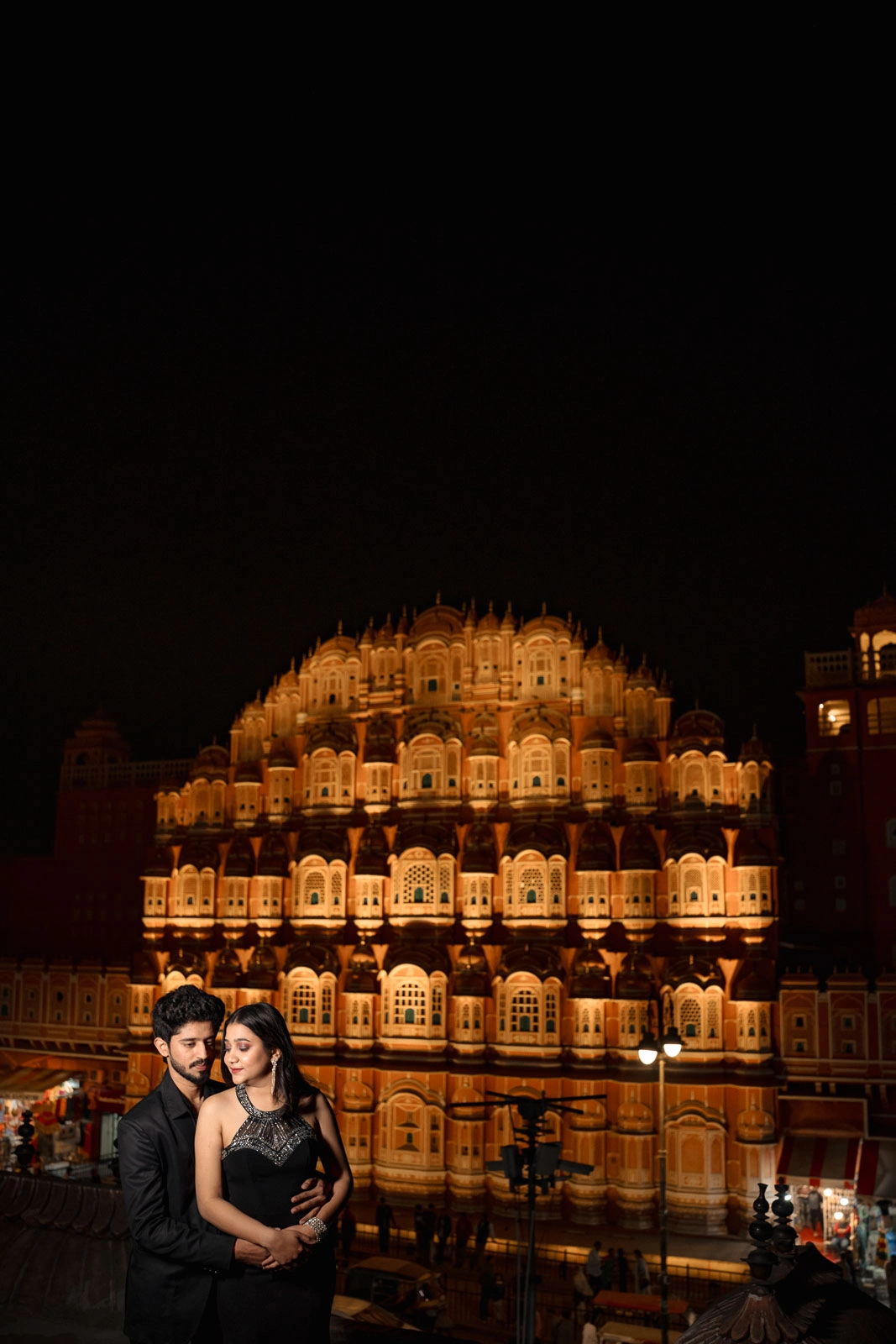 Romantic Night Prewedding Shoot at Jaipur Heritage Location