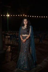 Romantic Night Wedding Portrait