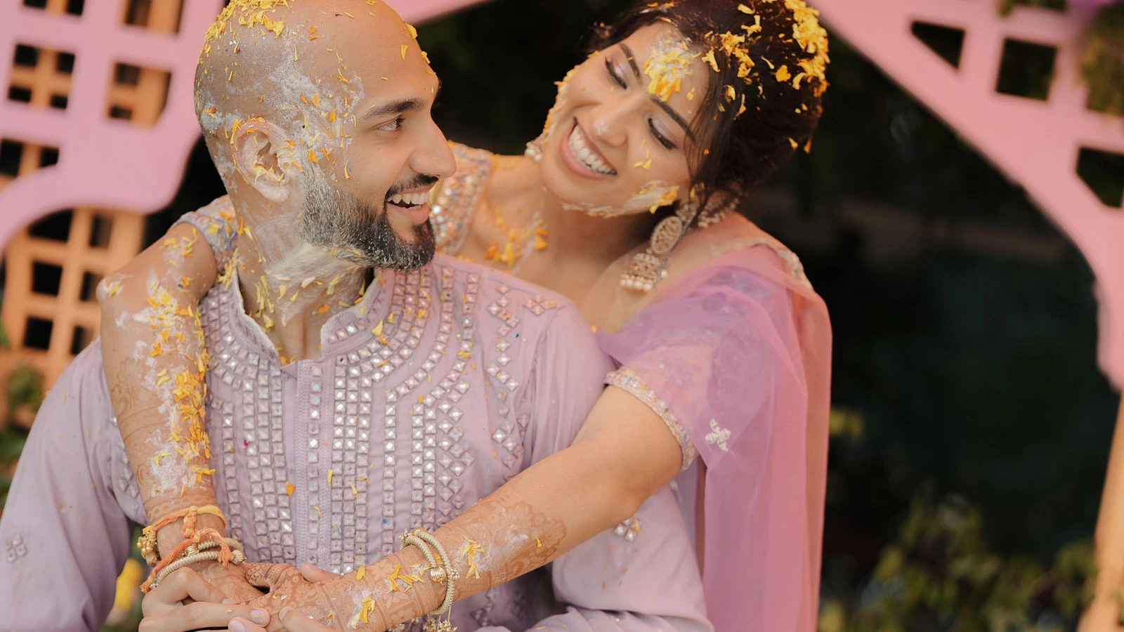 Romantic Rewari Wedding Couple Portrait