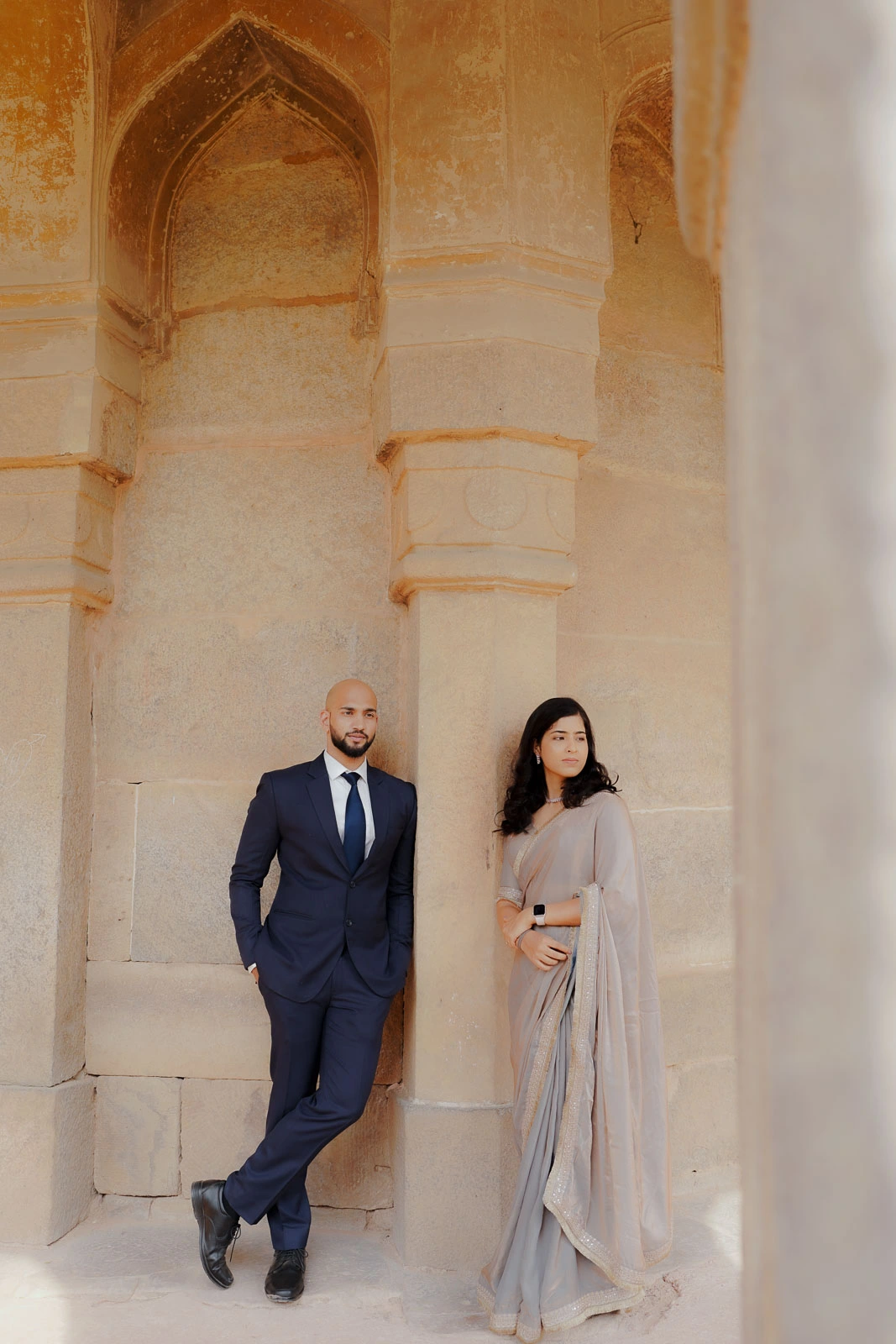 Romantic Silhouette Couple Portrait in Delhi