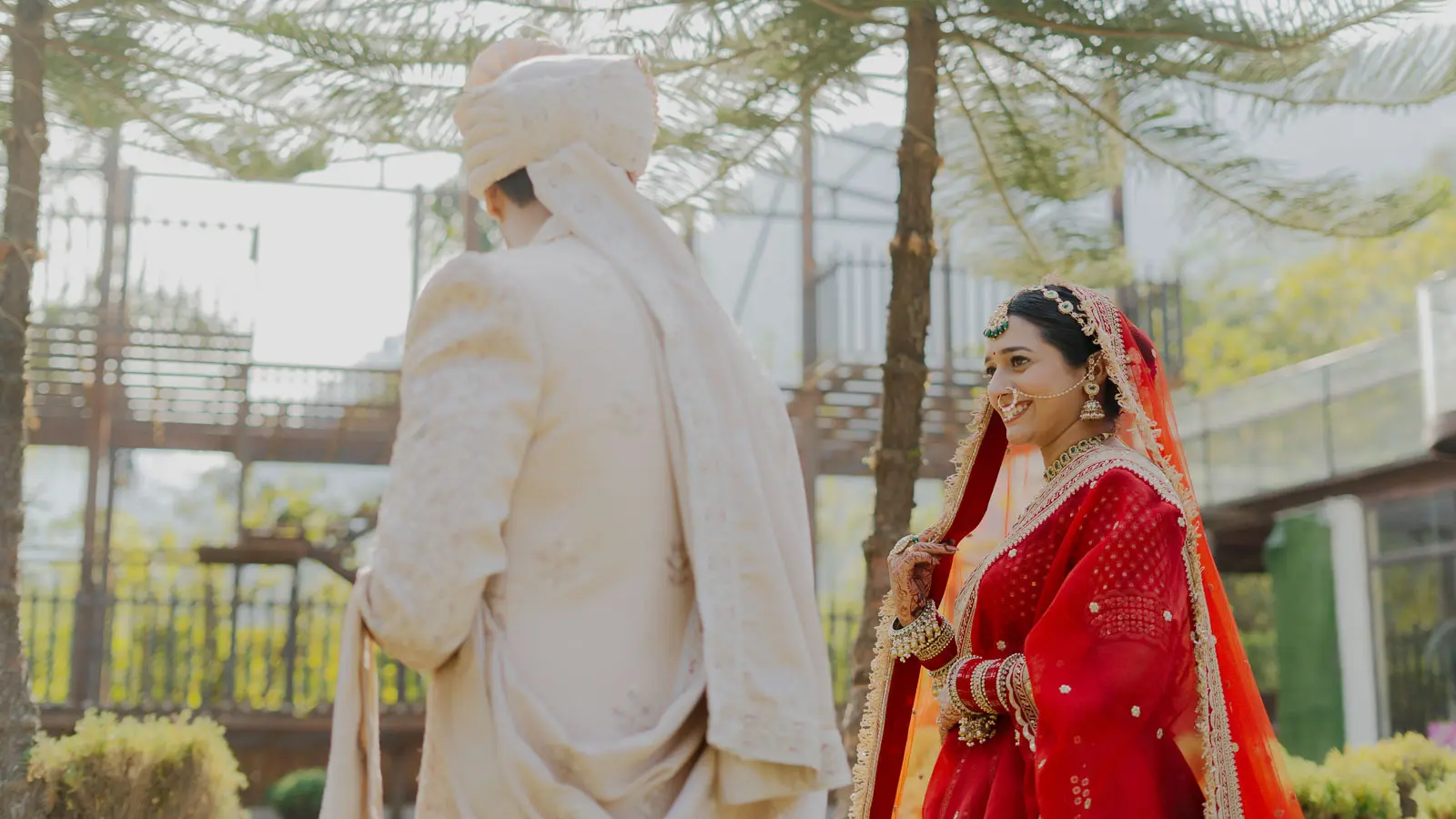 Royal Bride & Groom Portrait in Heritage Setting