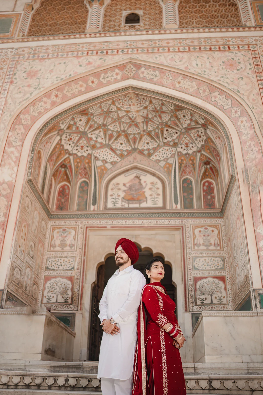Royal Couple Portrait at Jaipur Heritage Palace