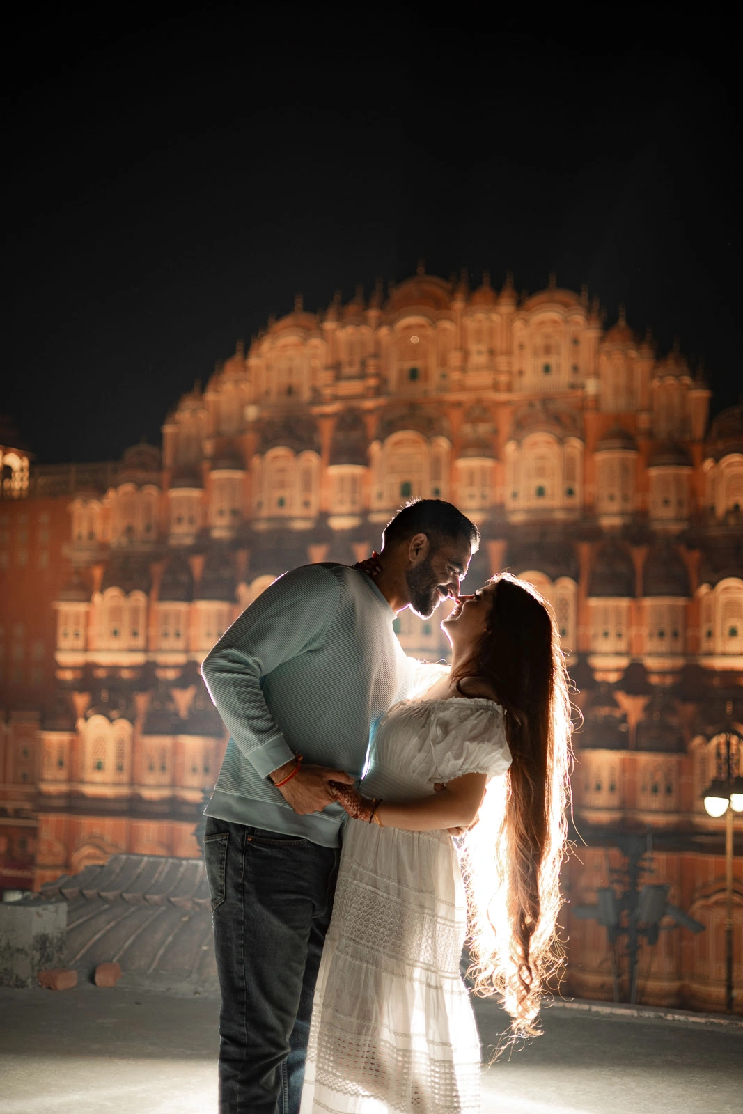 Royal Illuminated Heritage Prewedding Photography in Jaipur